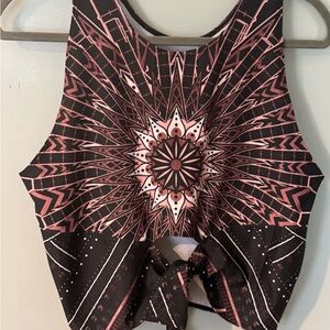 Yoga democracy crop athletic tank